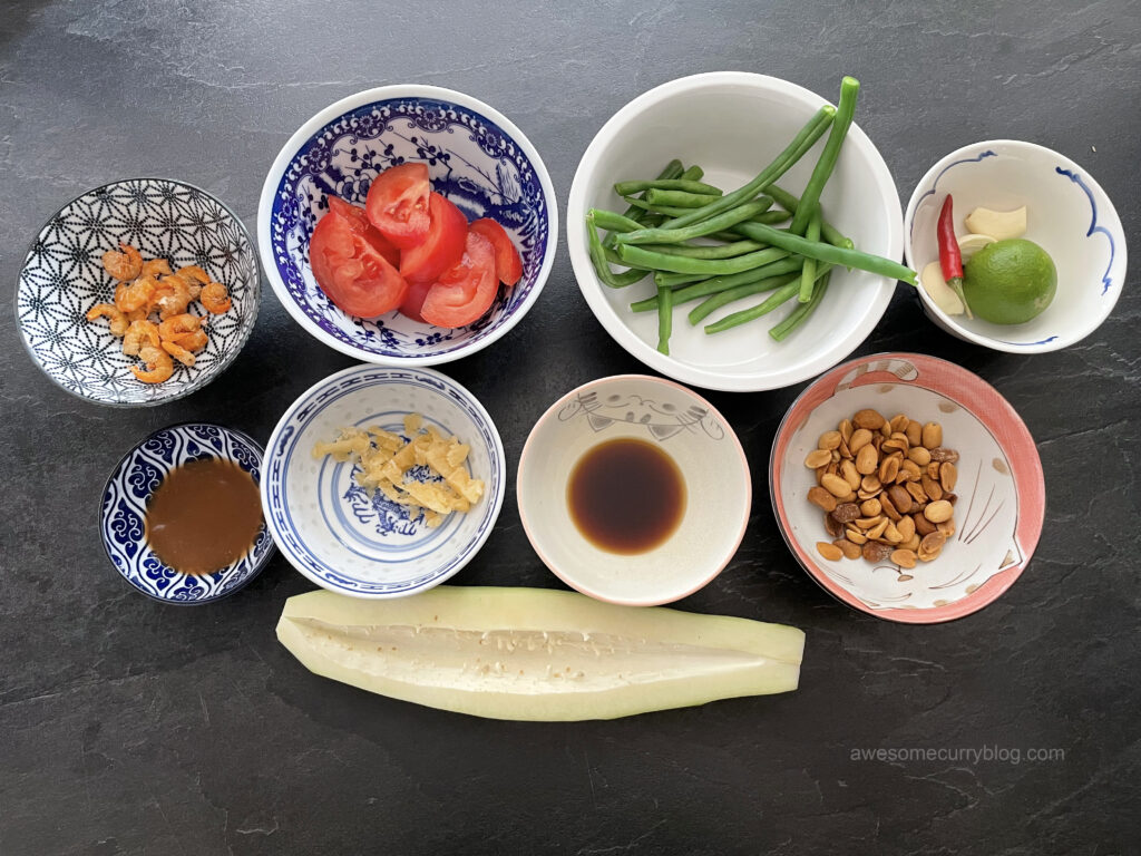 ингредиенты для папайя салата 