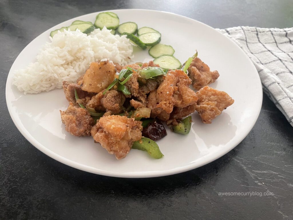 Salt and Pepper spicy crispy chicken. Хрустящая острая курица "соль и перец"