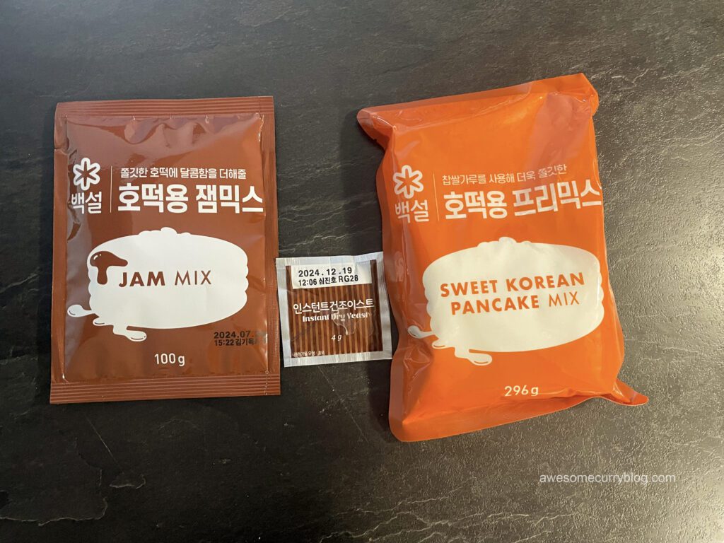 содержимое пакета смеси для Hotteok сладкого корейского блинчика