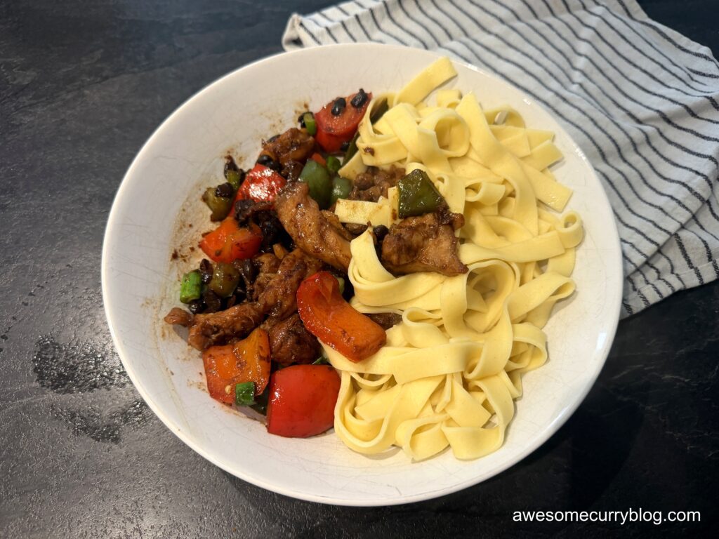 стир фрай из курицы с черными бобами